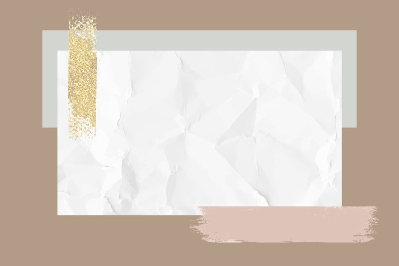 带笔画矢量的皱巴巴的白纸便笺