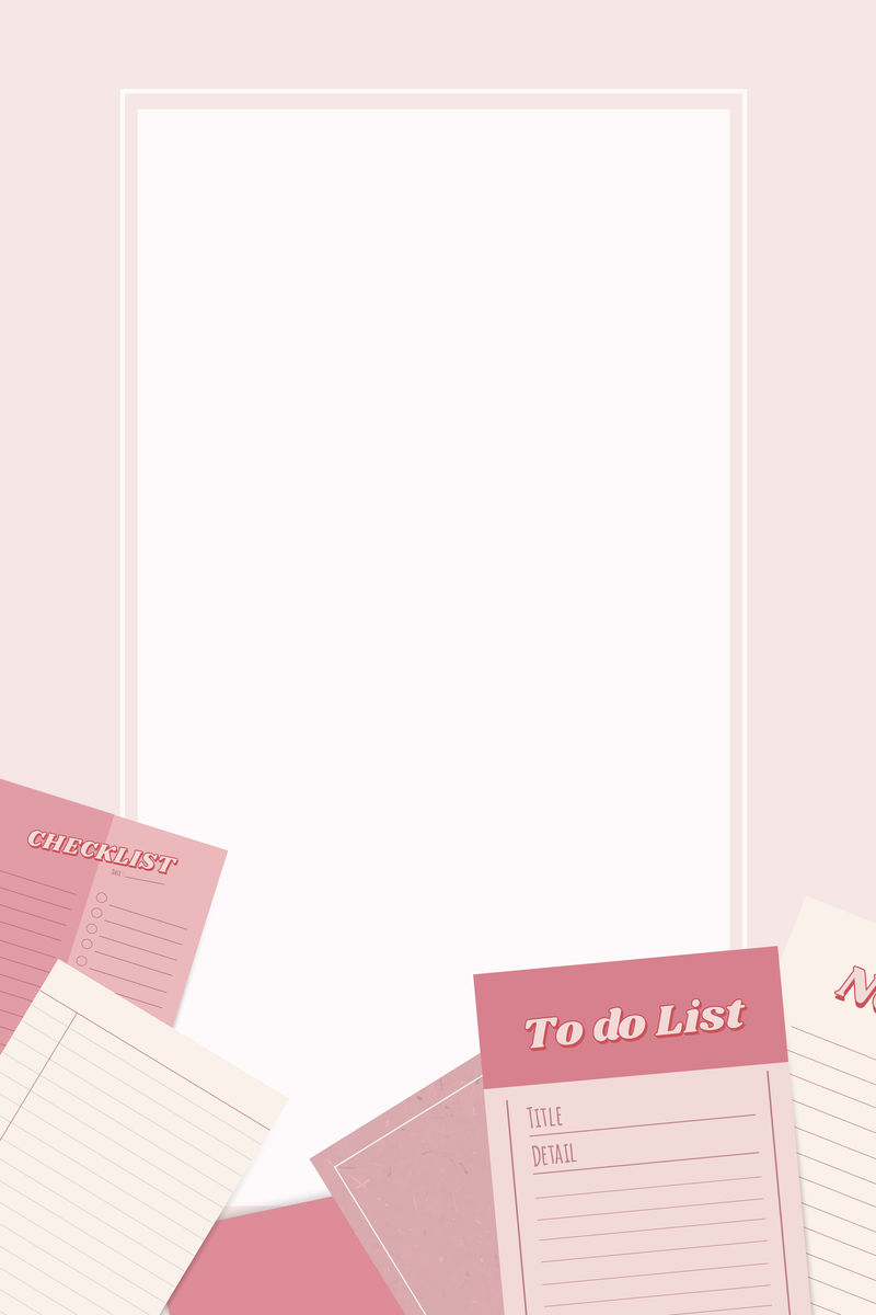 粉红色记事本规划集向量