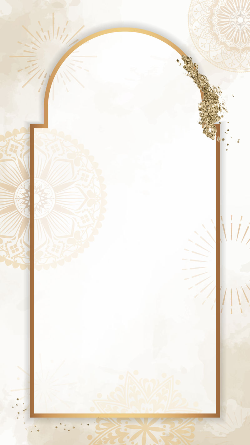 排灯节图案背景向量上的金色框架