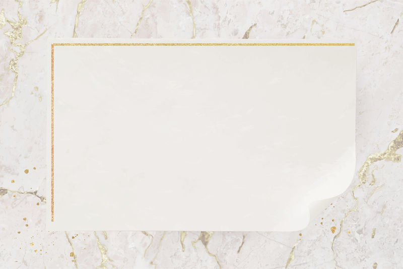 空白矩形金色框架向量