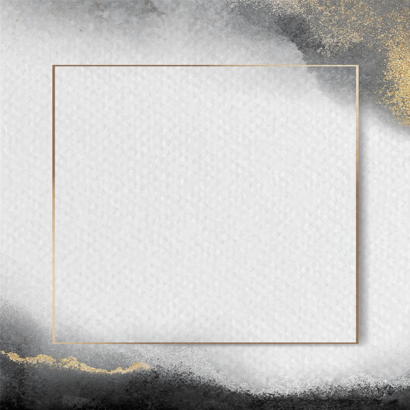 空白金方框向量