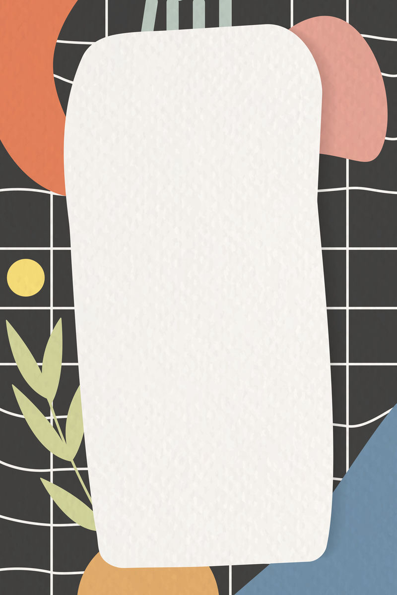 抽象植物框架模板向量