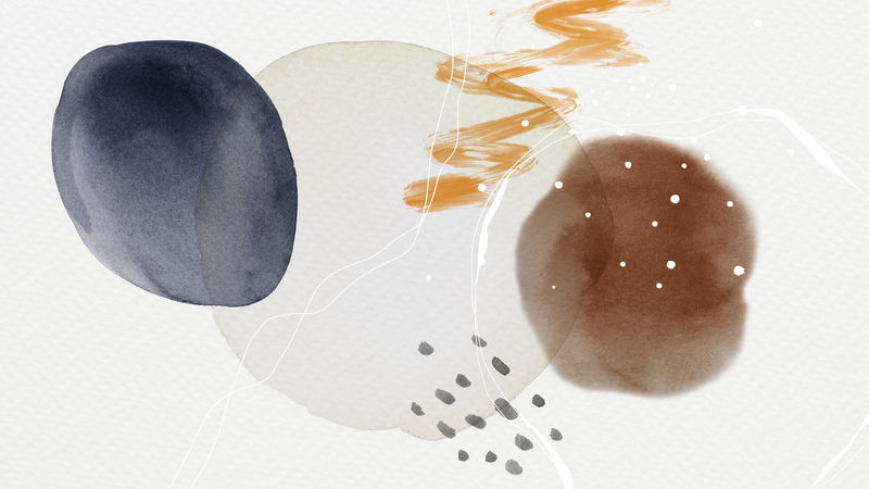 彩色水彩染色圈设计背景插图