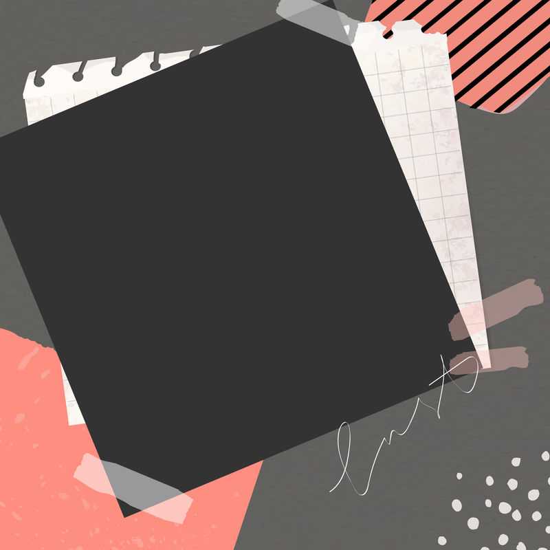 拼贴背景向量上的空白纸张