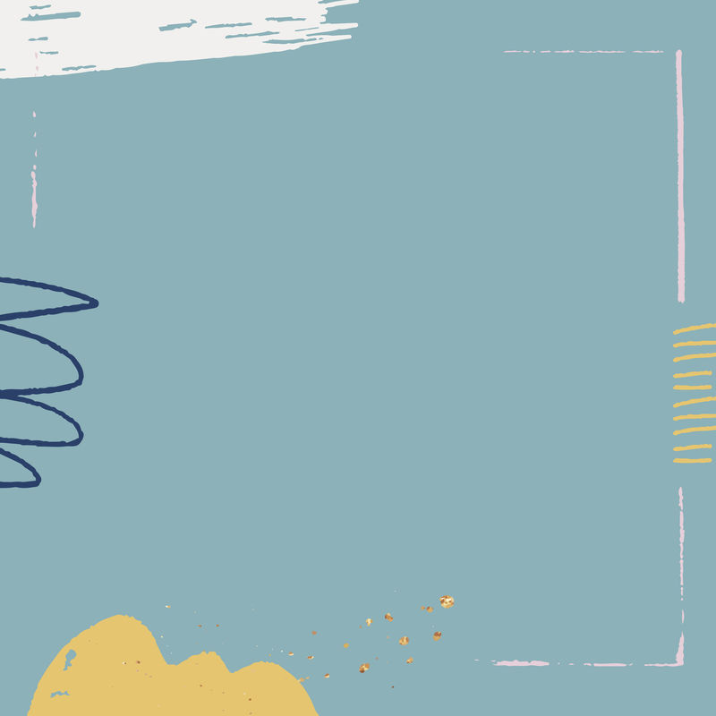 蓝色涂鸦图案背景向量