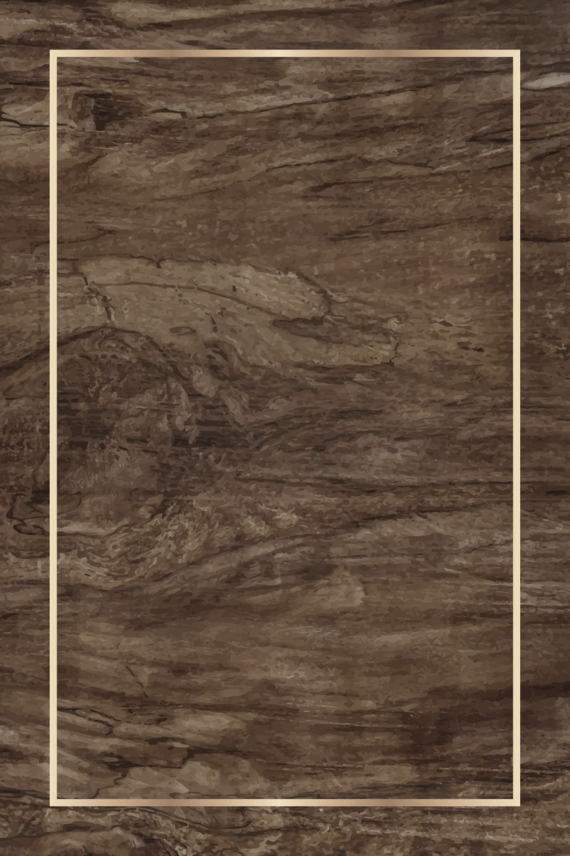 木质背景载体上的金框