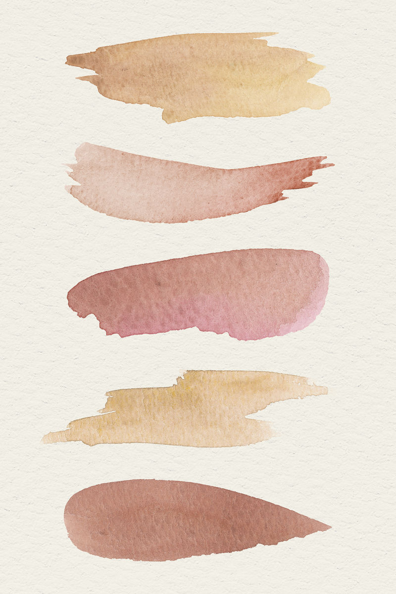 橙色水彩图案背景模板矢量