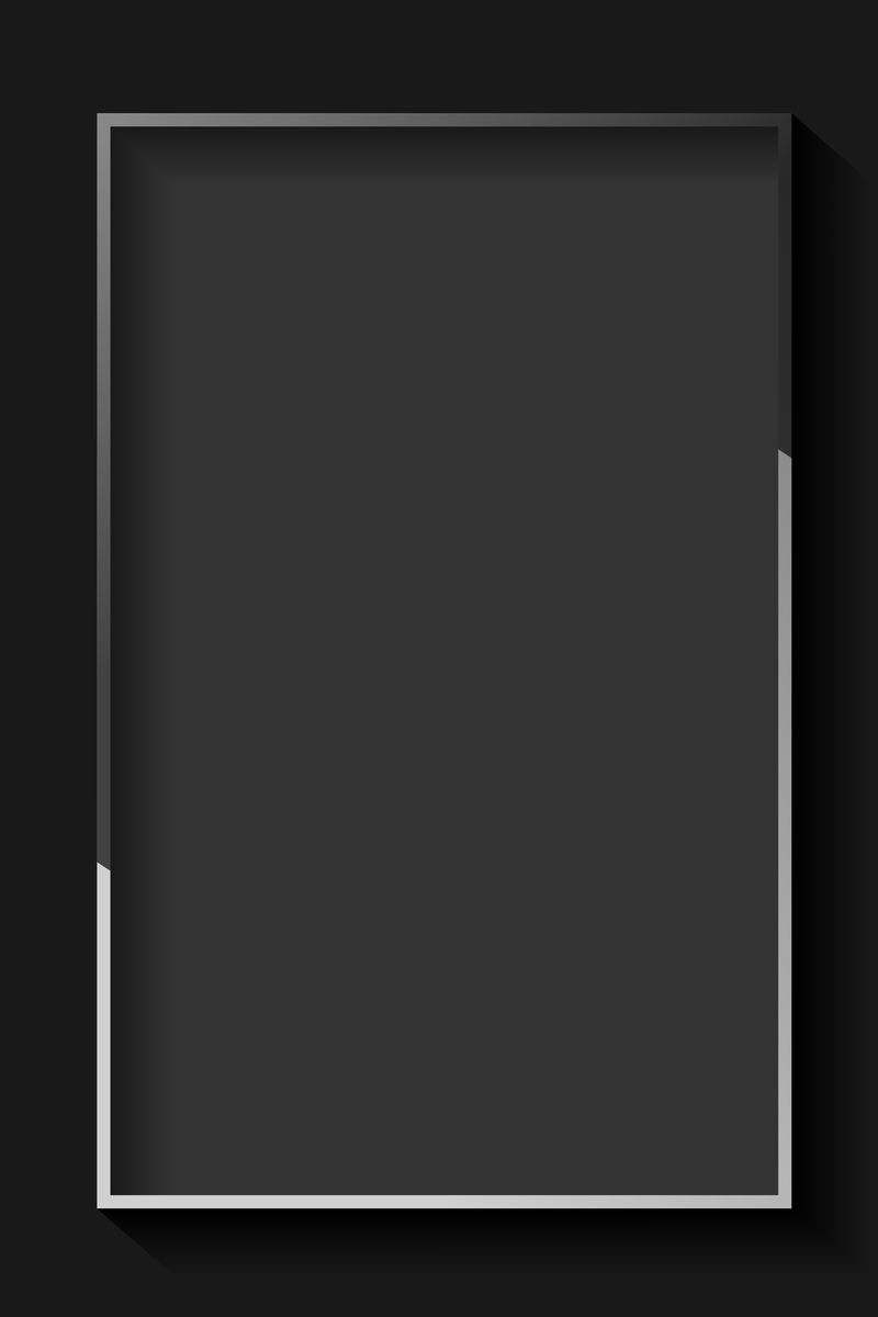 空白矩形黑色抽象帧向量