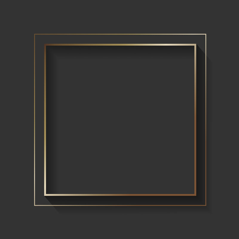 空白正方形黑色抽象帧向量