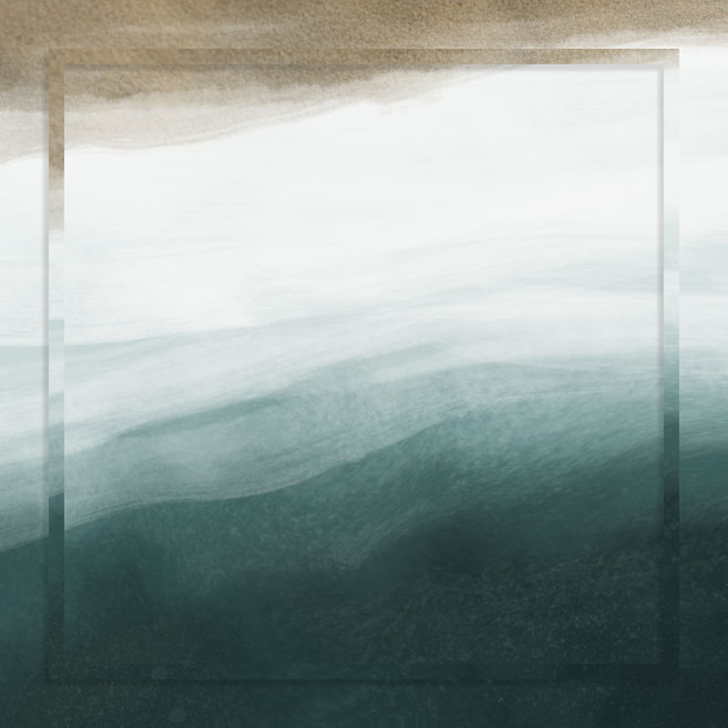 方框psd与海洋背景