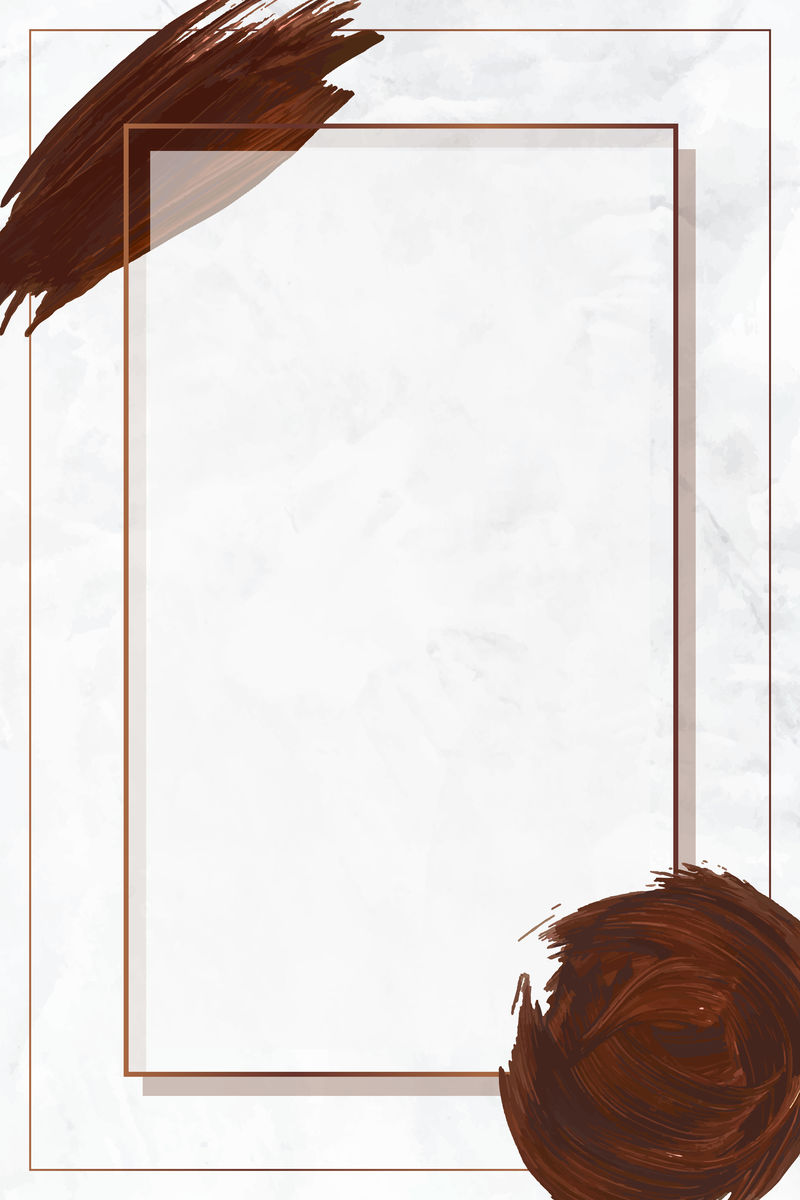 带画笔纹理背景向量的矩形青铜框架