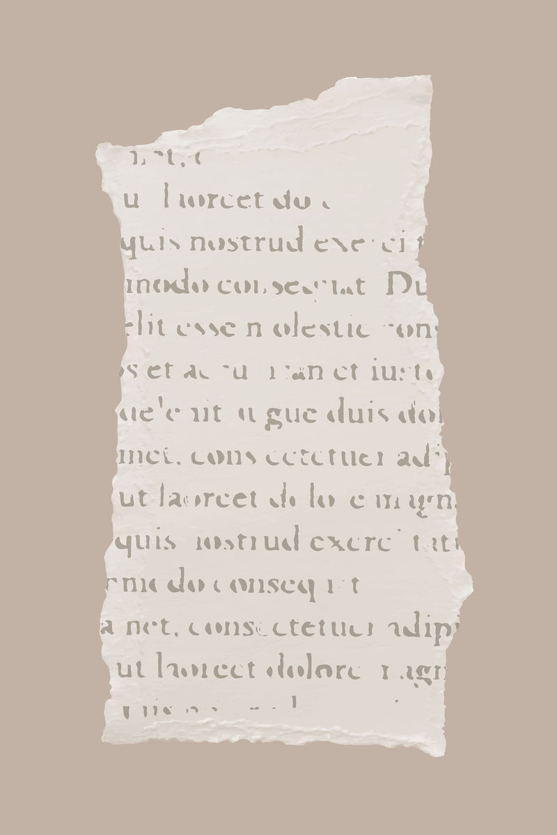 撕破的印刷纸背景插图