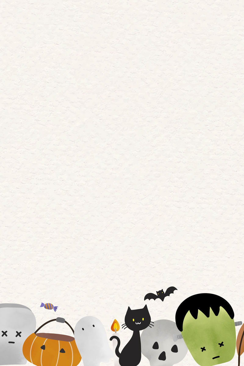 可爱的万圣节背景向量模板