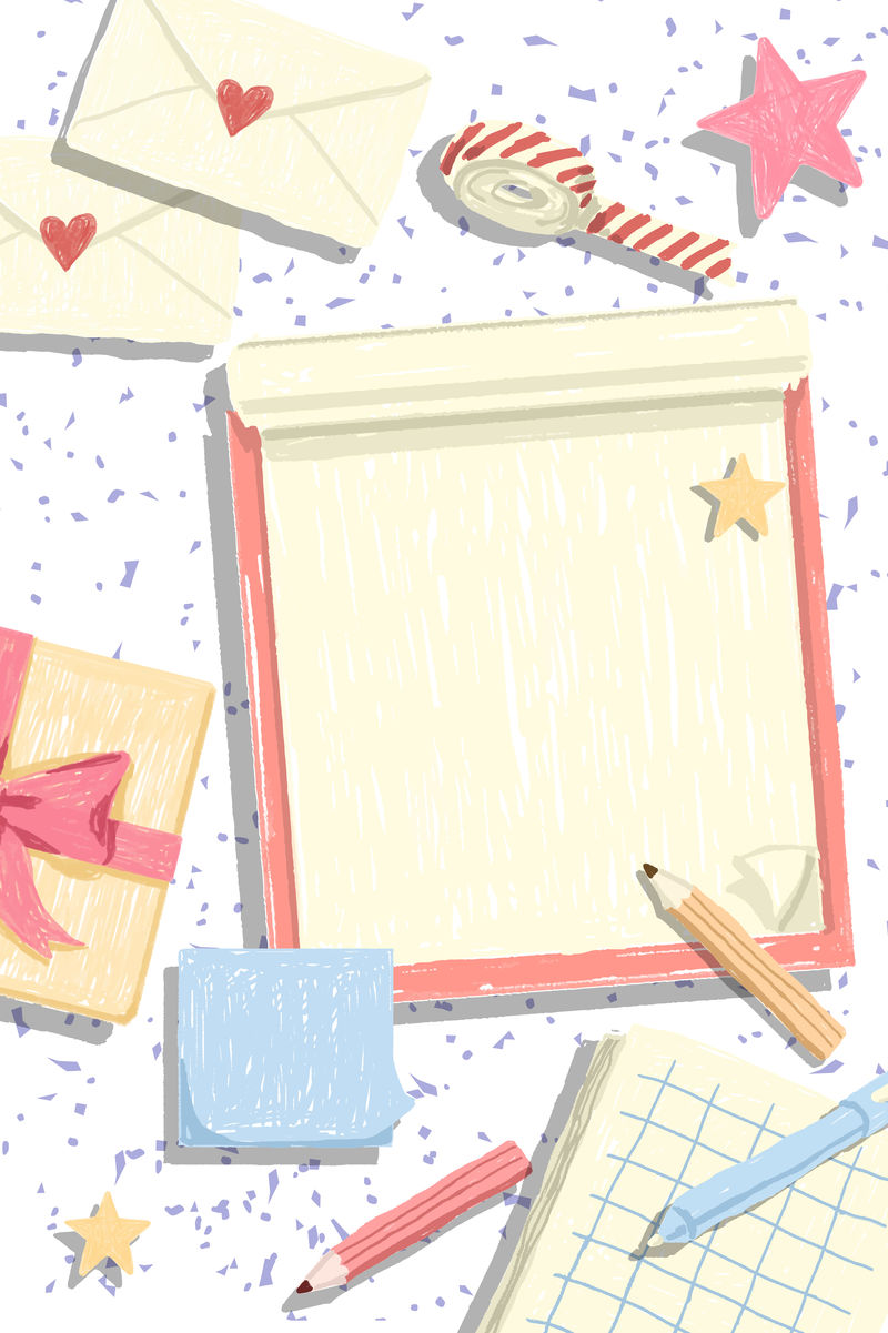 彩色纸屑背景向量上的空白围巾