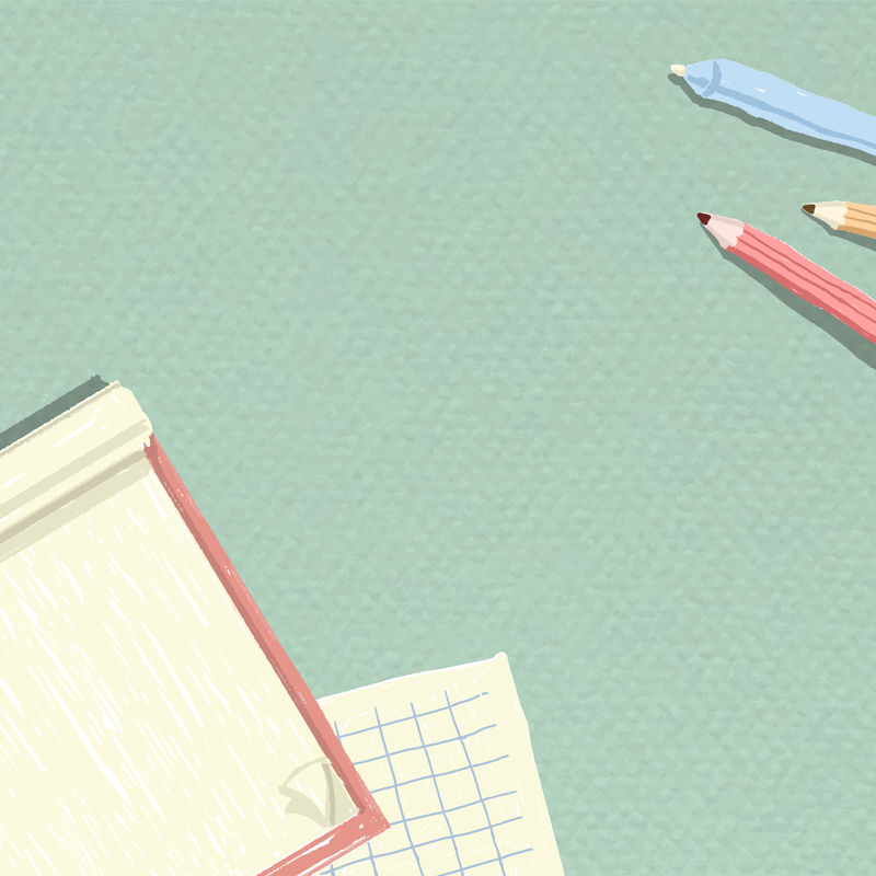 绿色背景向量上的空白笔记本框架