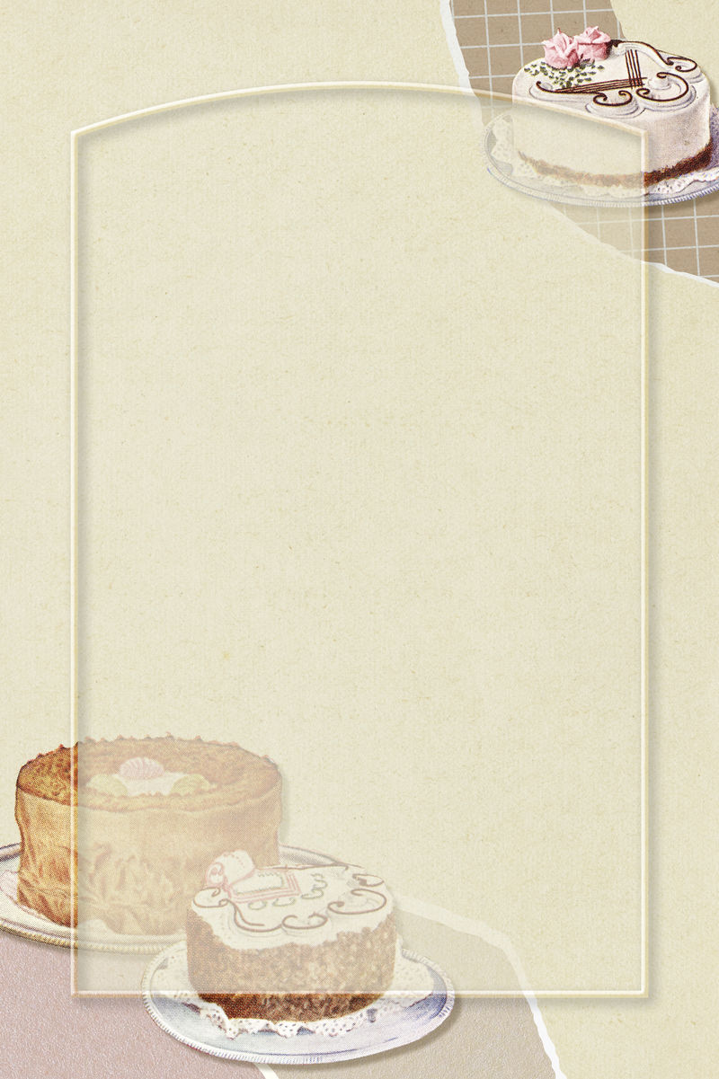 手绘蛋糕框架设计元素