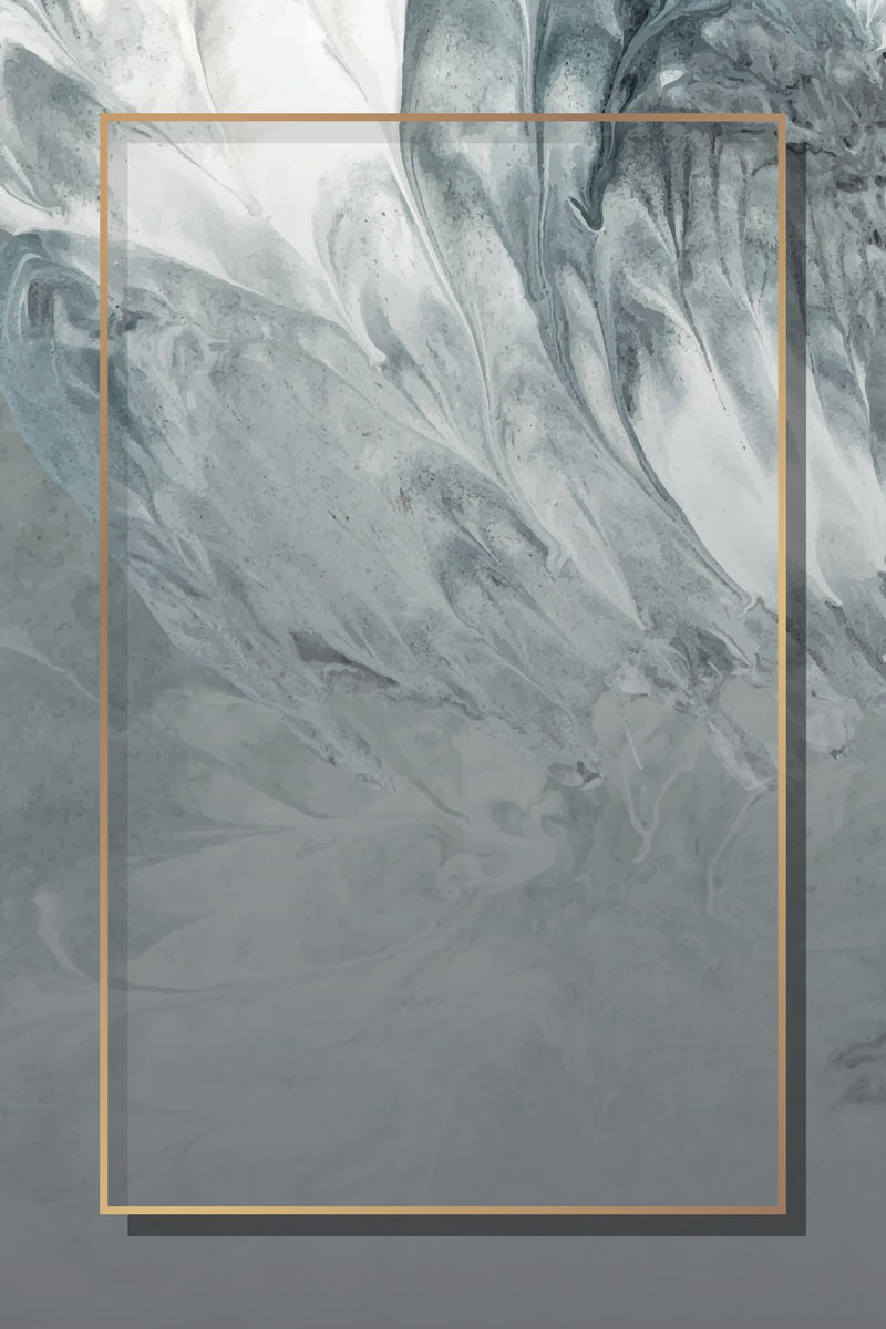 带画笔纹理背景向量的矩形金框