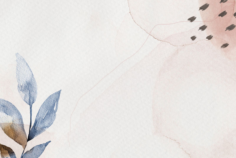 孟菲斯树叶背景水彩