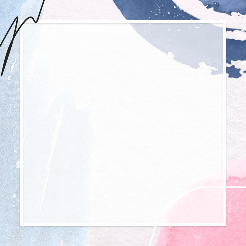 孟菲斯水彩图案背景上的矩形框