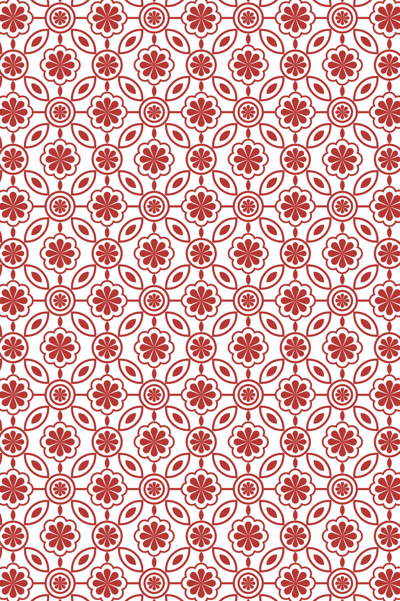 印度花卉无缝图案背景向量