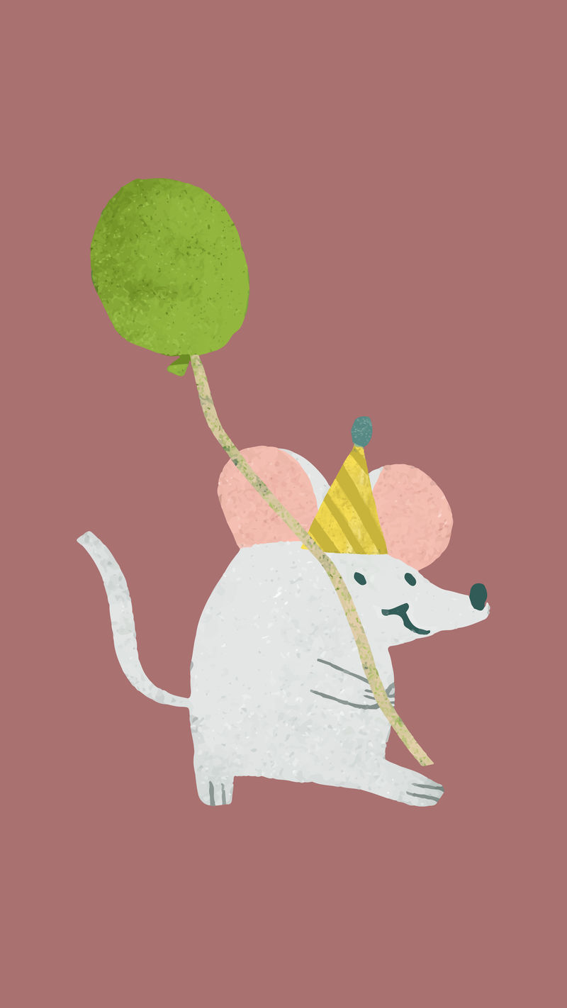 可爱的节日鼠标元素向量