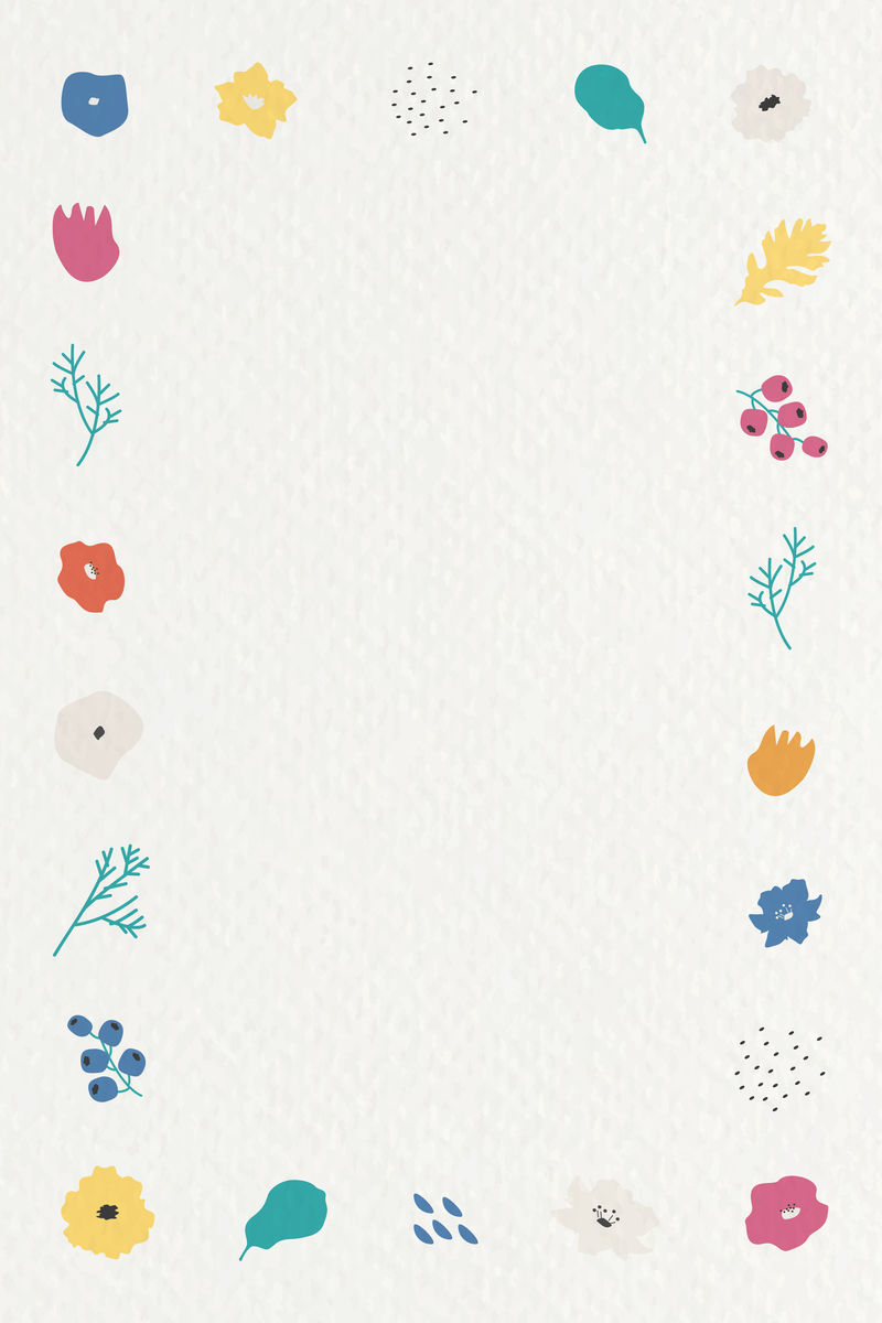 基于米色背景向量的植物图案框架