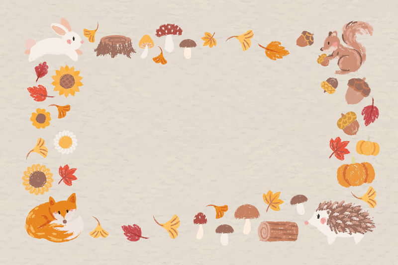 秋林主题背景向量