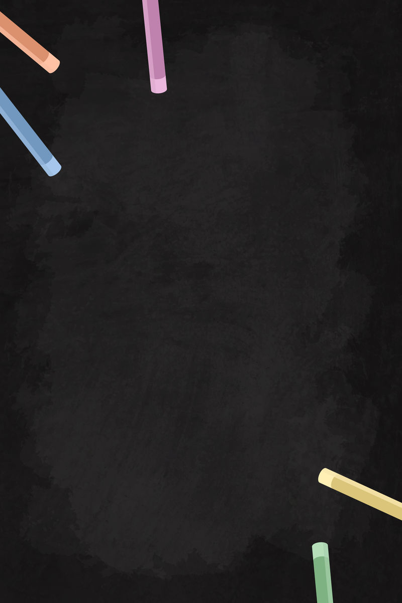 彩色粉笔片黑色背景向量