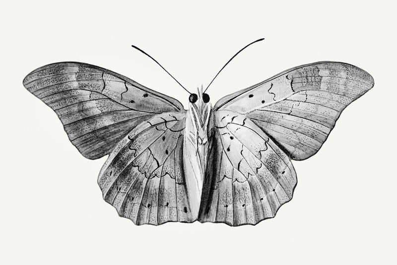 单调复古蝴蝶插画