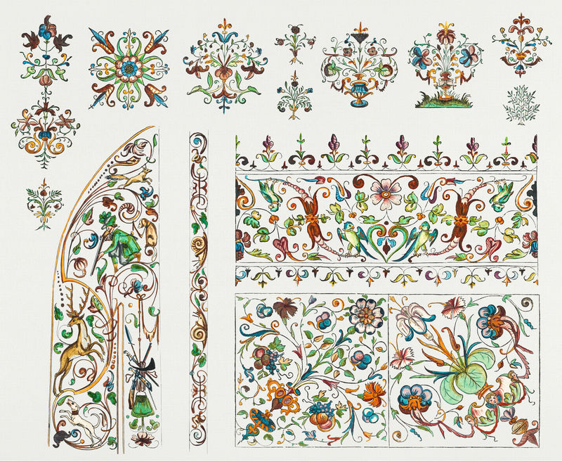 来自公共领域的复古装饰品由rawpixel修改