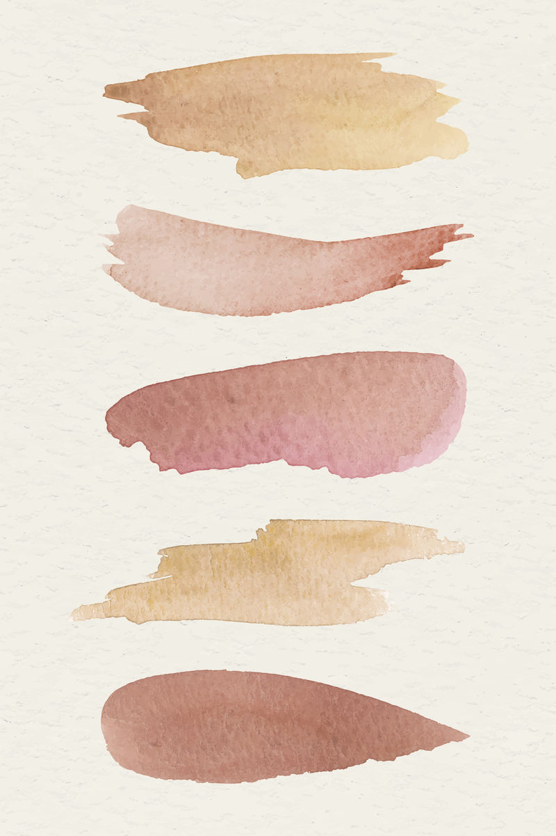 橙色水彩图案背景模板矢量