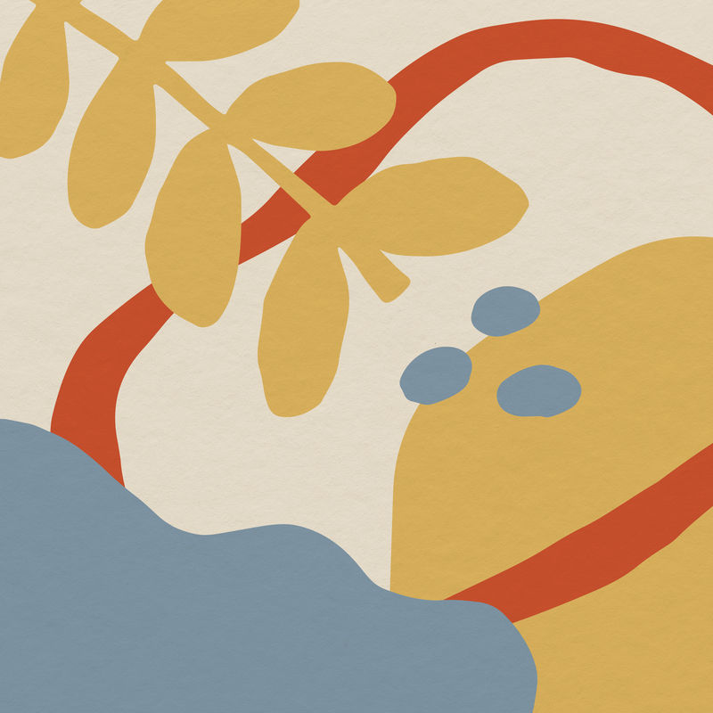 热带植物图案墙面艺术印刷品和海报插图