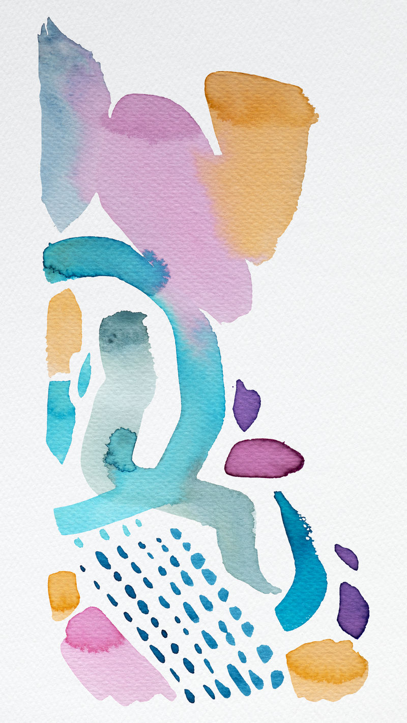 混合水彩刷漆手机背景