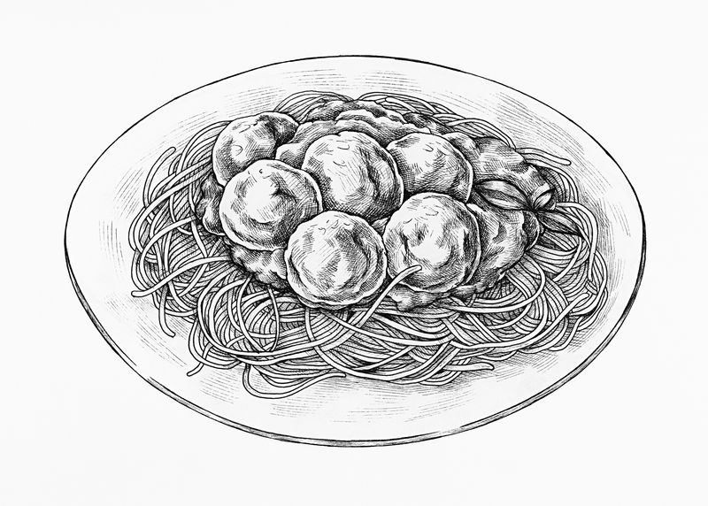 手工制作的肉丸意大利面