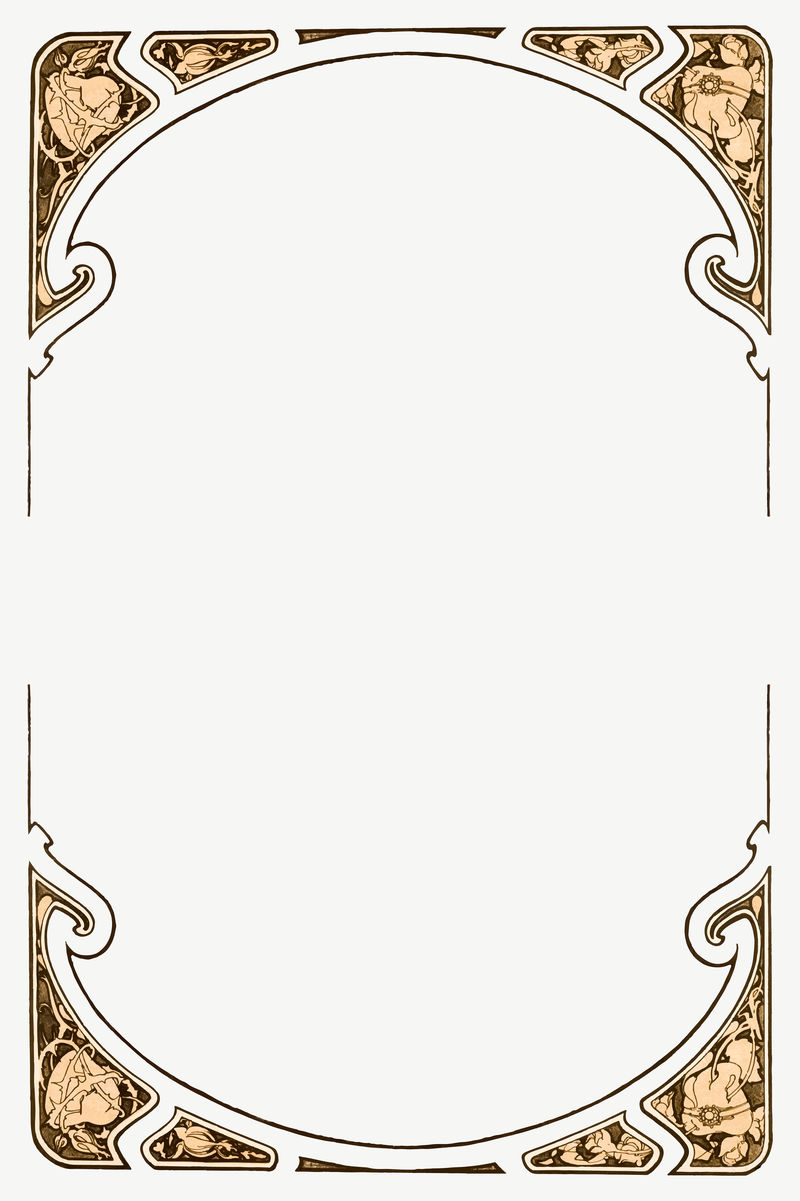 art nouveau frame vectorremixed from the artworks of \u003ca href=\u0022https:\//www