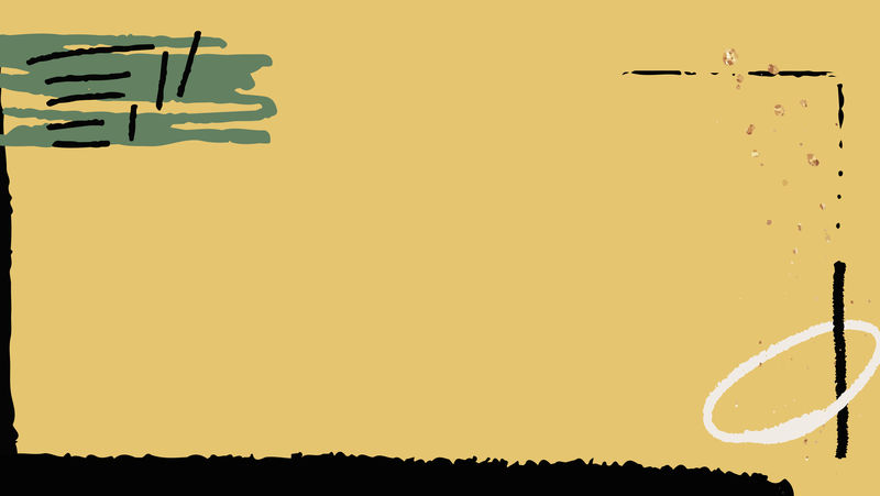 黄色涂鸦图案背景向量