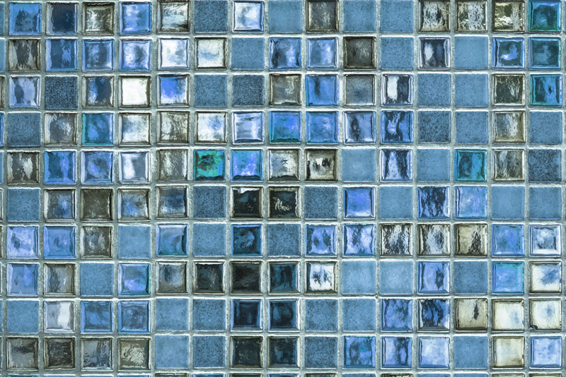 蓝色瓷砖图案背景向量