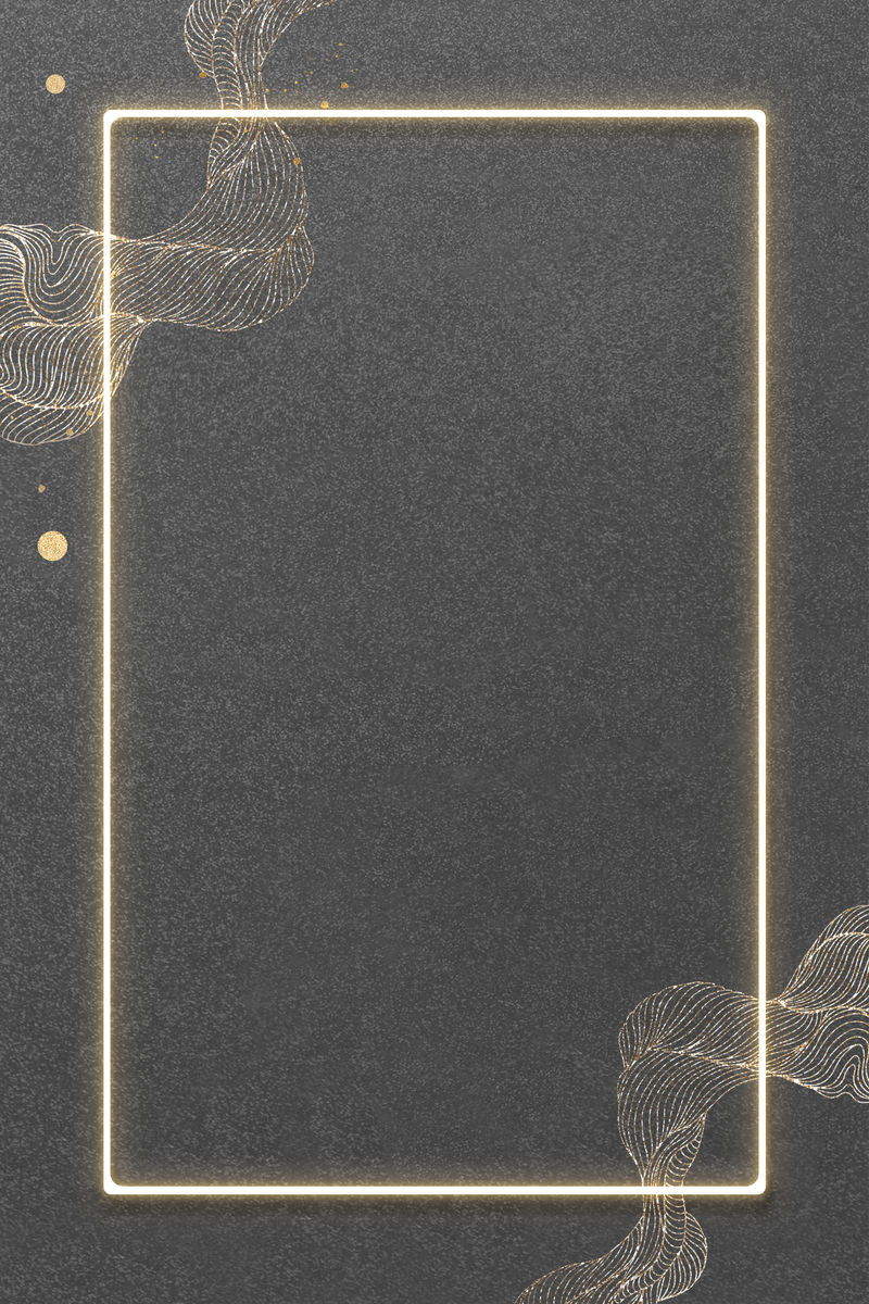 明亮的金色矩形框架插图