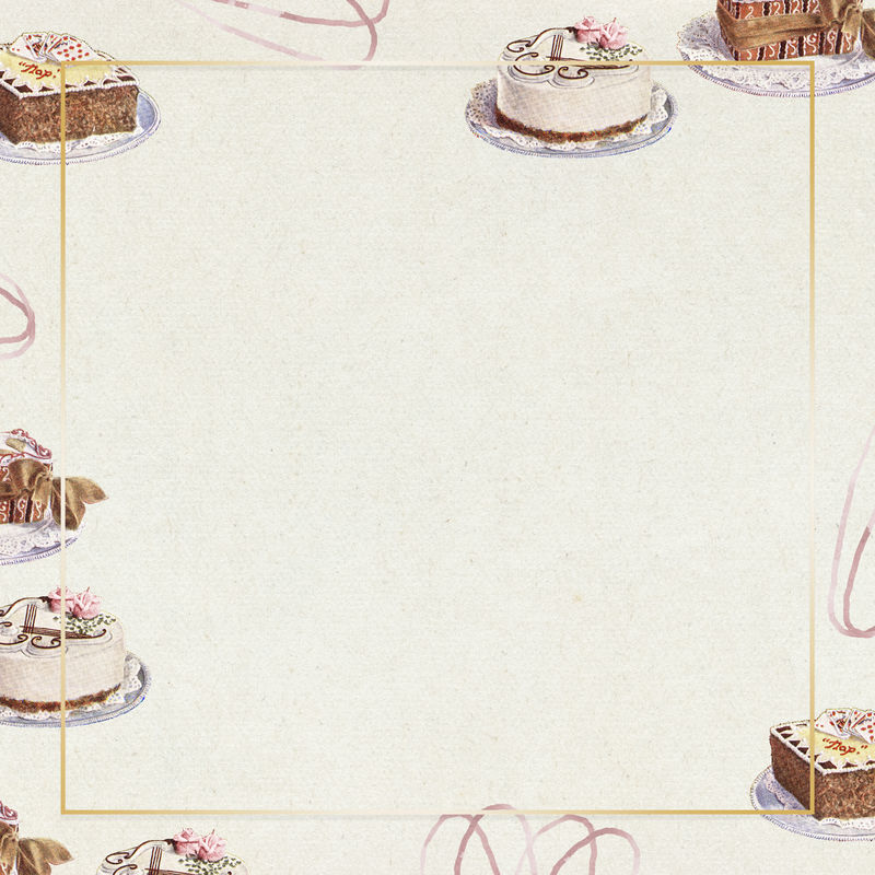 手绘蛋糕框架设计元素