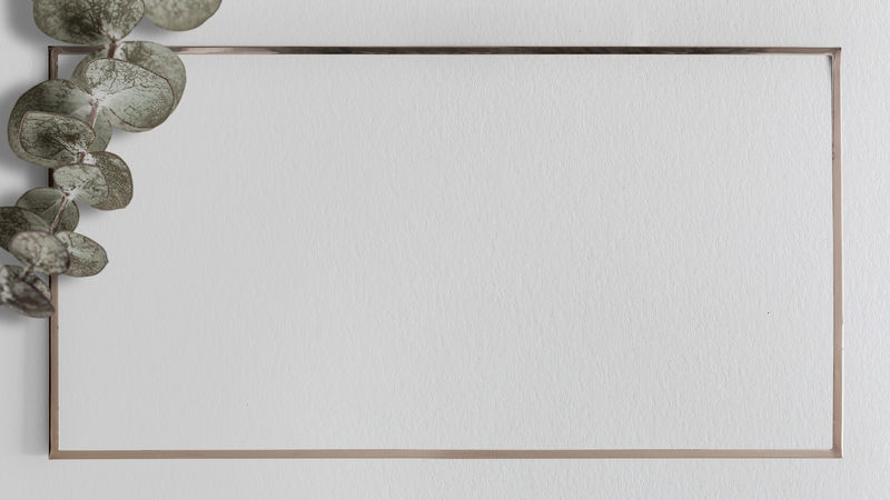 Psd桉树金框灰色背景