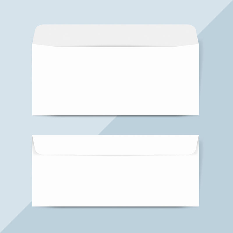 普通纸信封设计模型向量