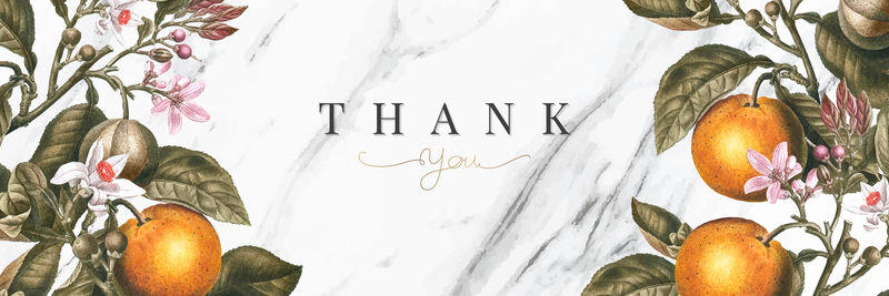 花卉夏季旗帜谢谢你