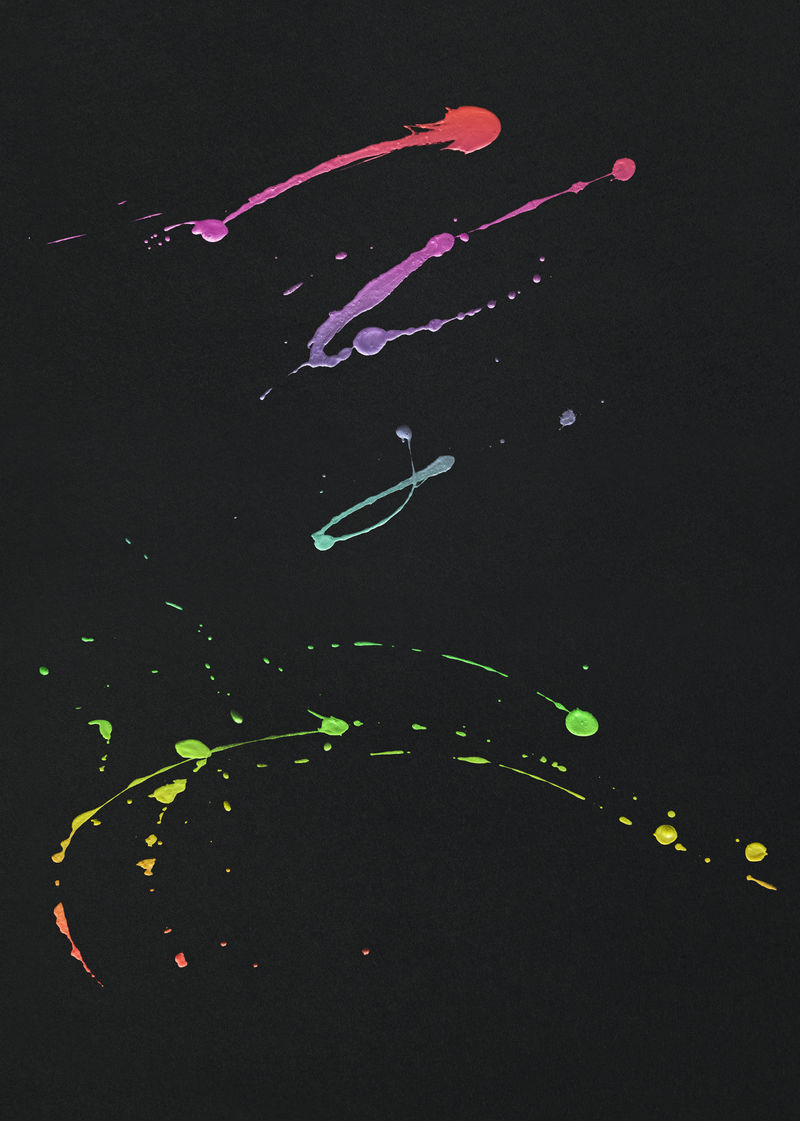 彩色斑点油画纹理插图