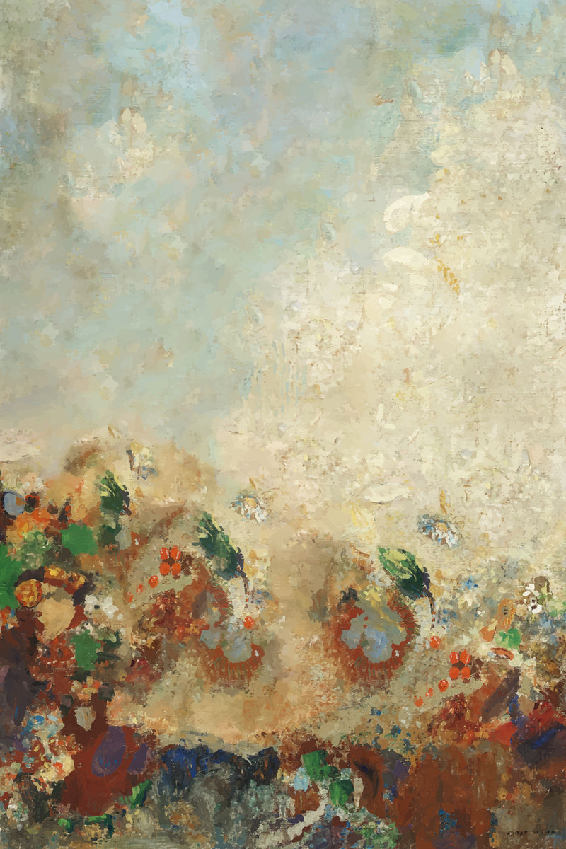 黄色花墙纹理背景向量