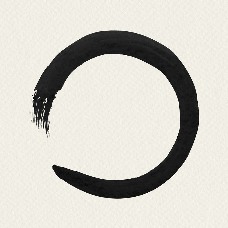 圆形黑色笔划背景模型