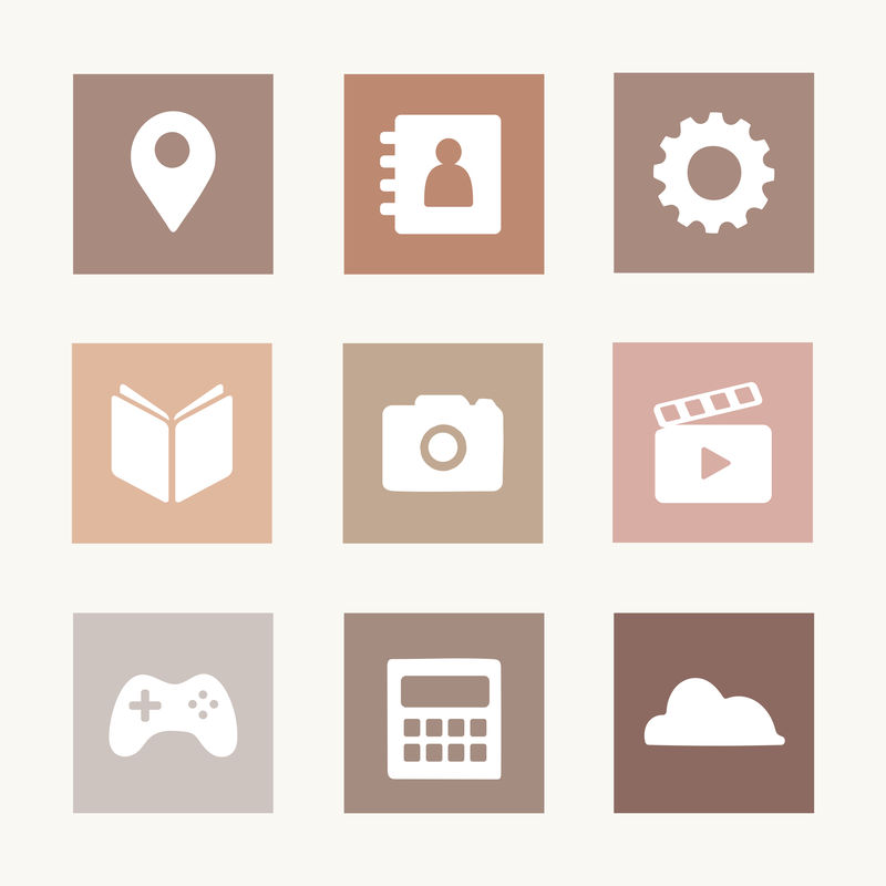 适用于手机的简单平板应用程序图标psd接地音