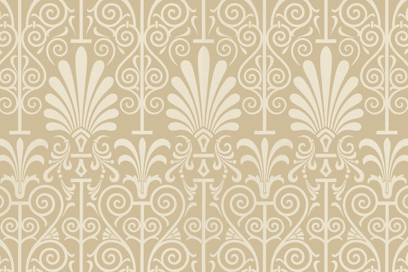 米色希腊钥匙无缝图案矢量背景