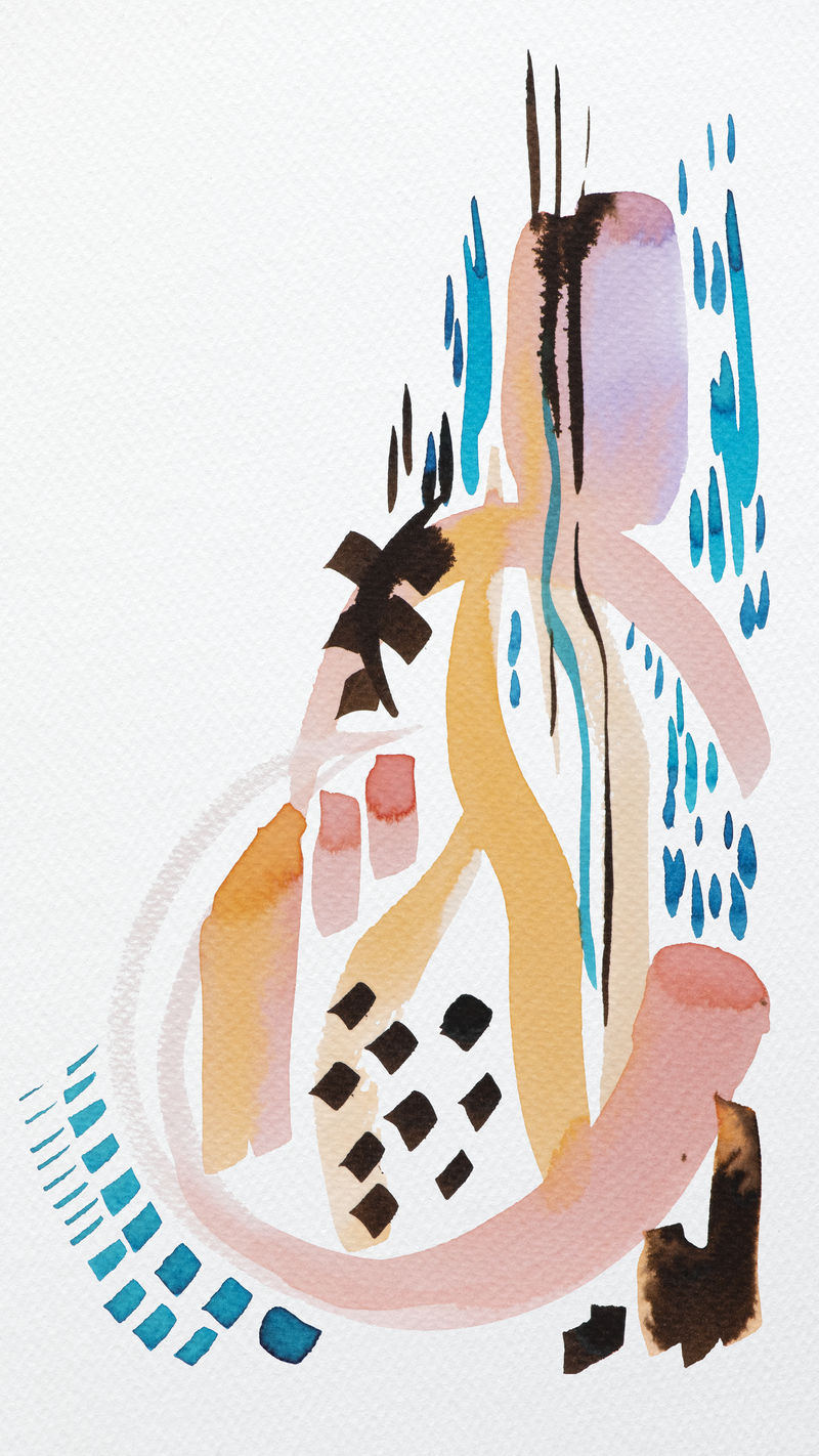 混合水彩刷漆手机背景