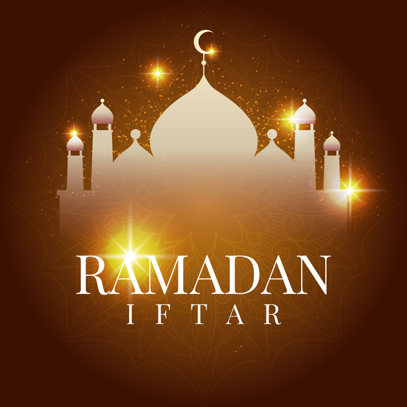 斋月开斋节卡片设计向量