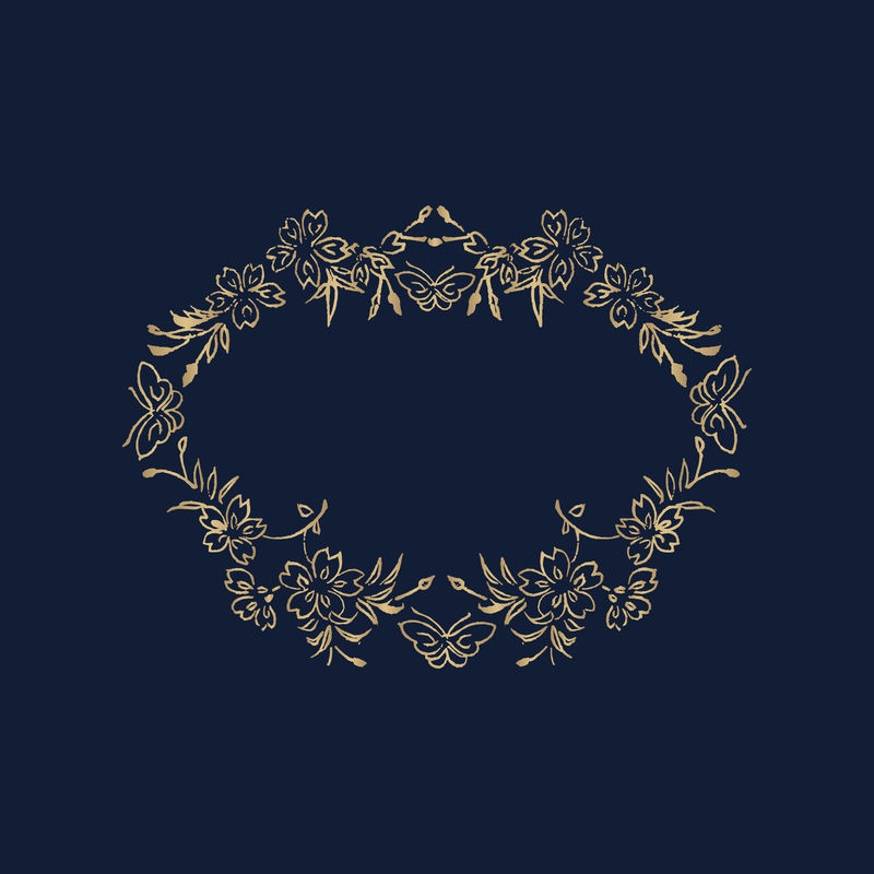 复古花卉装饰框